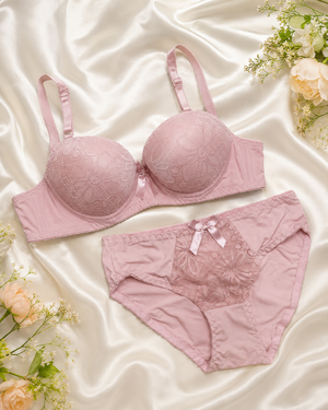 Floral Lace Underwire Bra & Panty Set – Vellure (view 14)