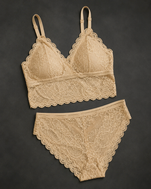 Scalloped Lace Bralette & Panty Set – Vellure (view 17)