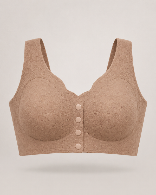 Front Button Wireless Comfort Bra – Vellure