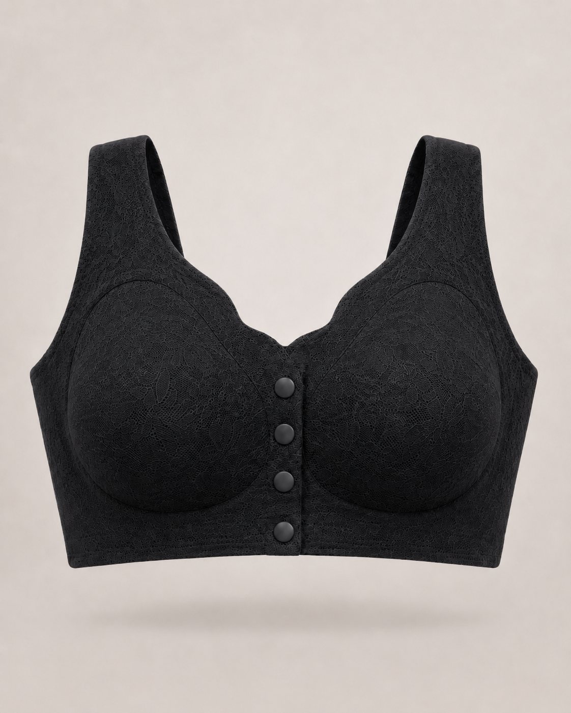 Front Button Wireless Comfort Bra – Vellure (view 5)