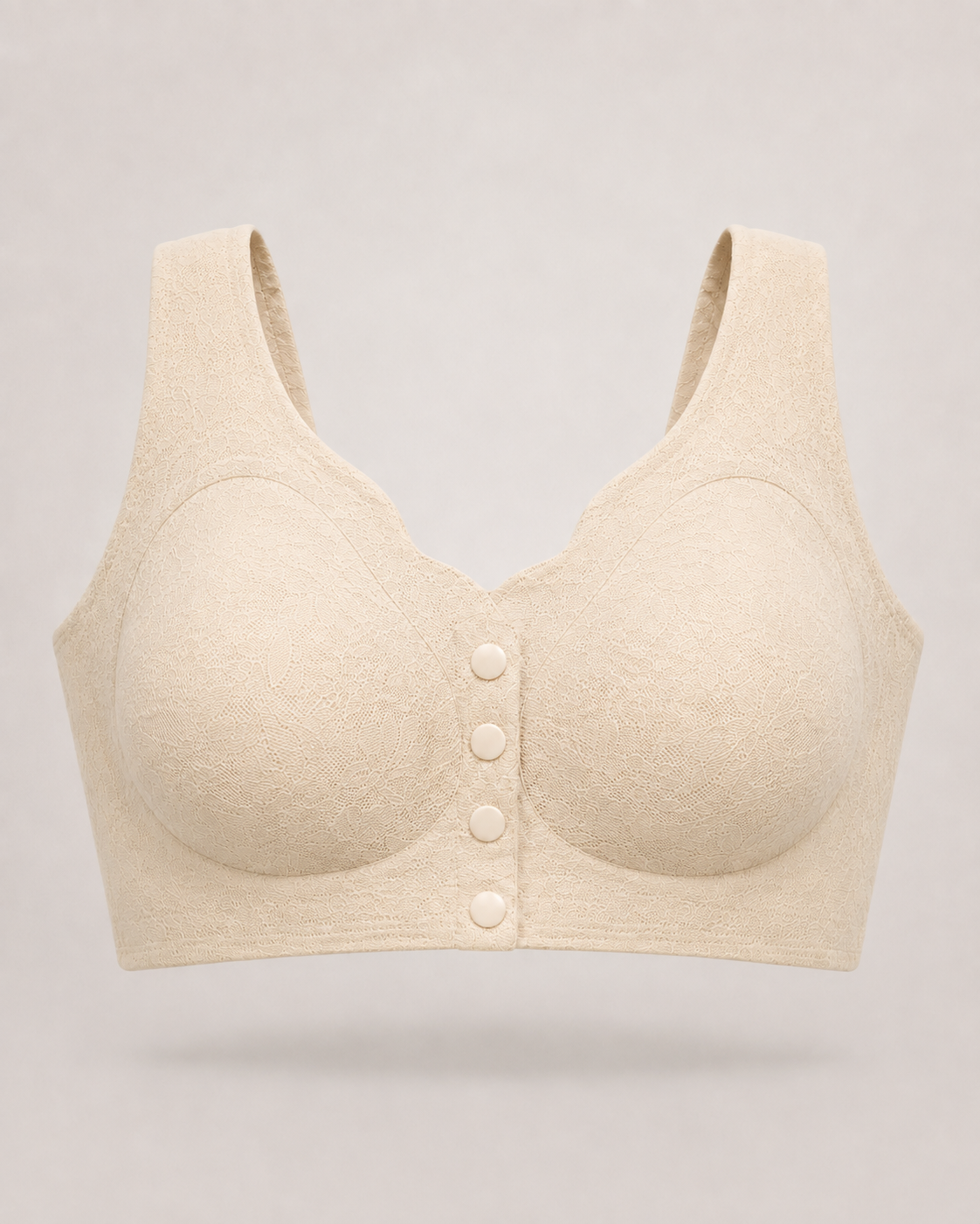 Front Button Wireless Comfort Bra – Vellure (view 4)
