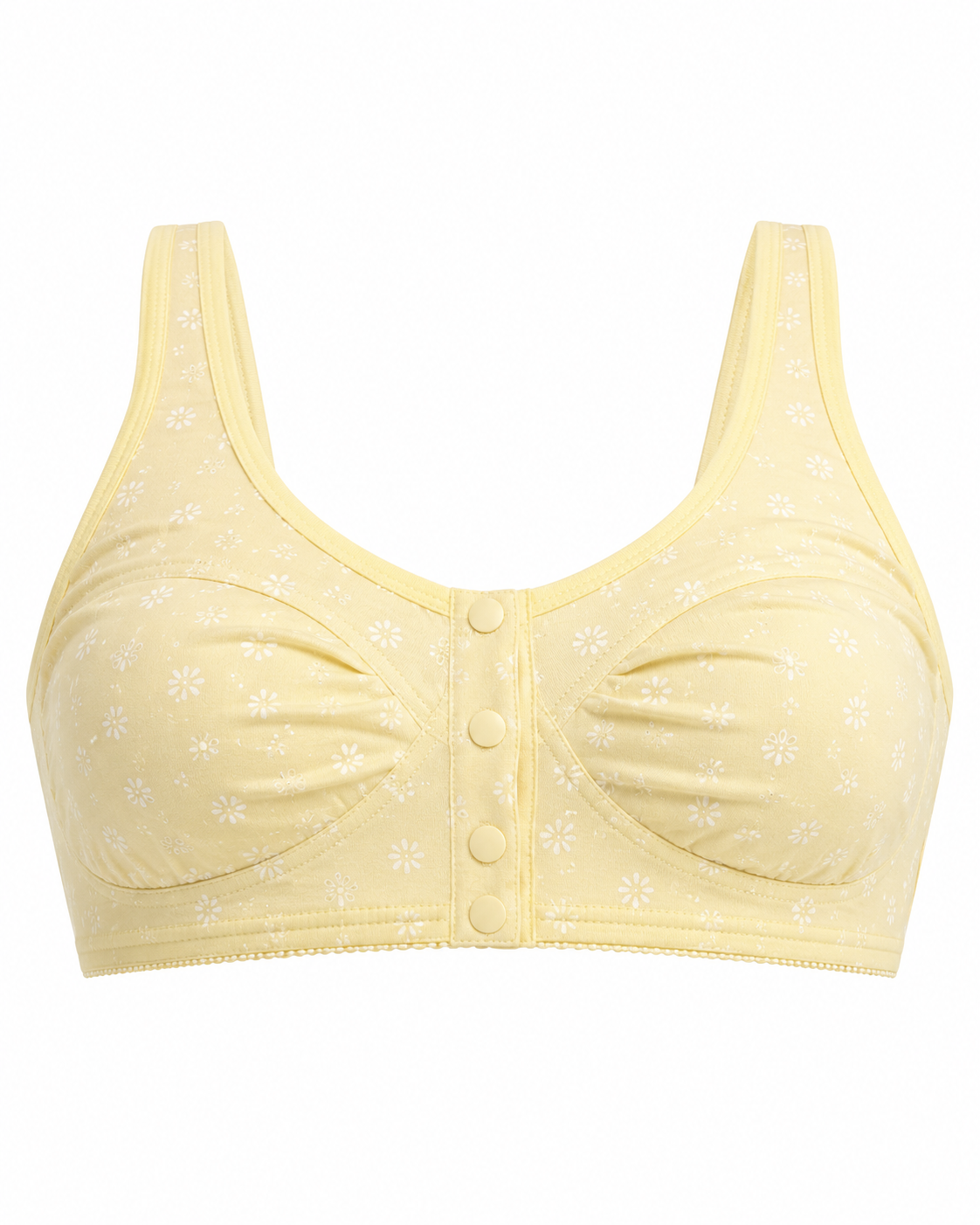 Daisy Print Front-Button Bra – Vellure (view 2)