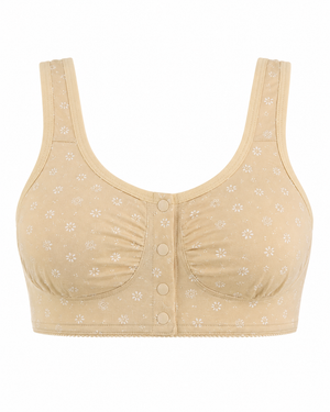 Daisy Print Front-Button Bra – Vellure