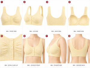 Daisy Print Front-Button Bra – Vellure (view 3)