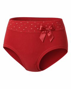 Star Print Bow Cotton Brief – Vellure