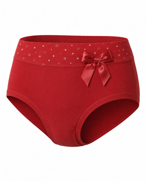 Star Print Bow Cotton Brief – Vellure