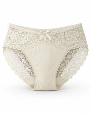 Wide Lace Bow-Front Bikini Brief – Vellure (view 3)