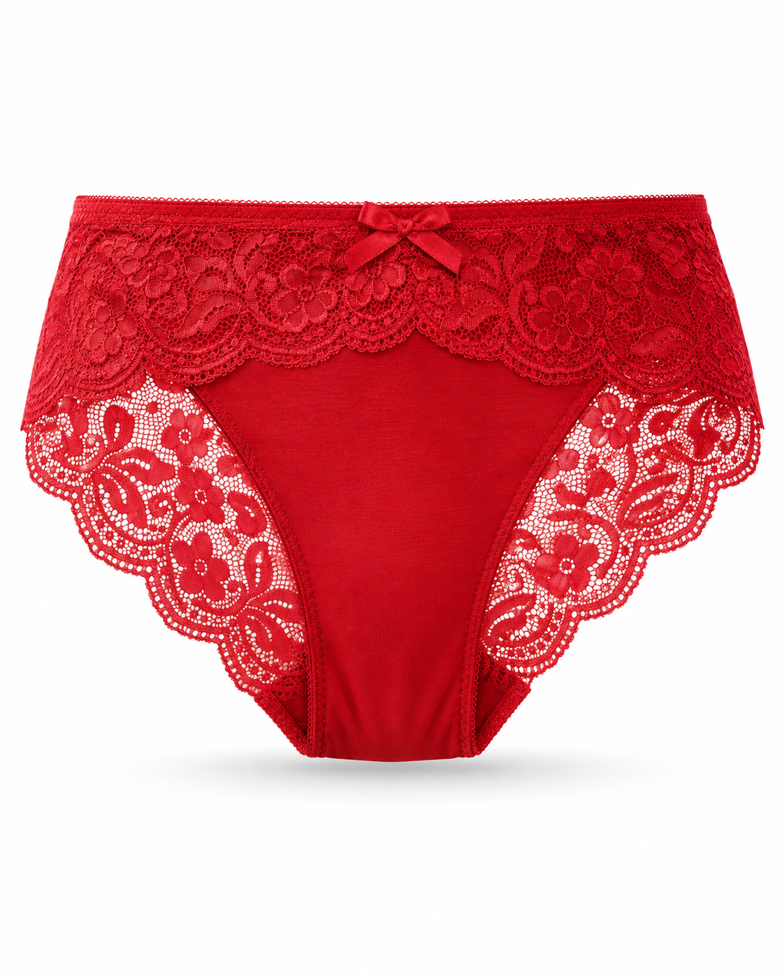 Wide Lace Bow-Front Bikini Brief – Vellure (view 4)