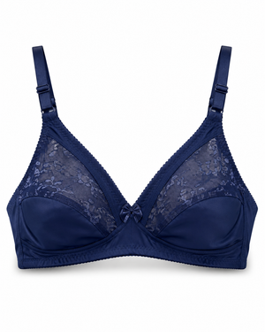 Lace Full Coverage Cotton Net Bra – Vellure (view 4)