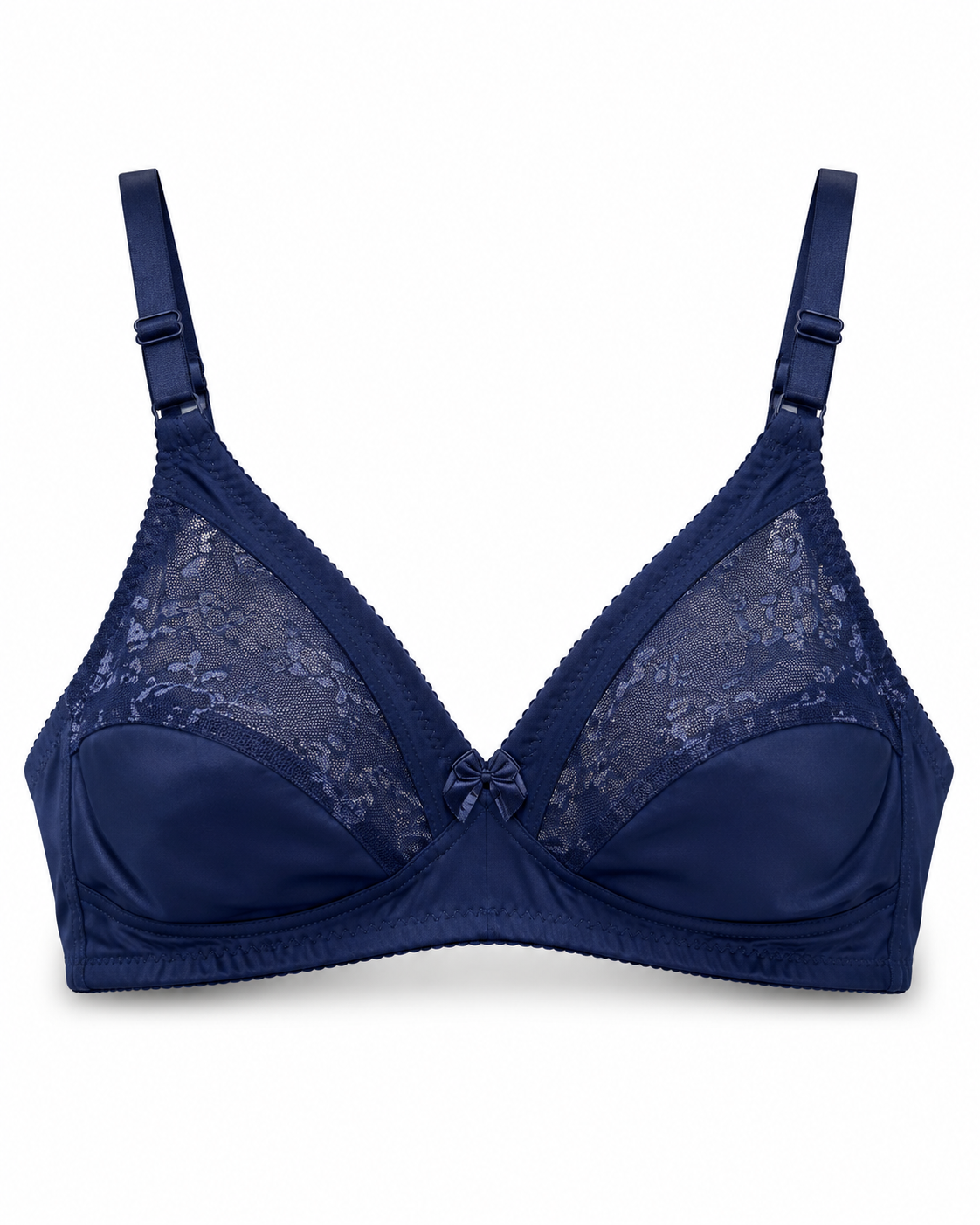 Lace Full Coverage Cotton Net Bra – Vellure (view 4)