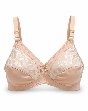 Lace Full Coverage Cotton Net Bra – Vellure (view 2)
