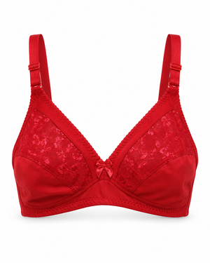 Lace Full Coverage Cotton Net Bra – Vellure (view 3)