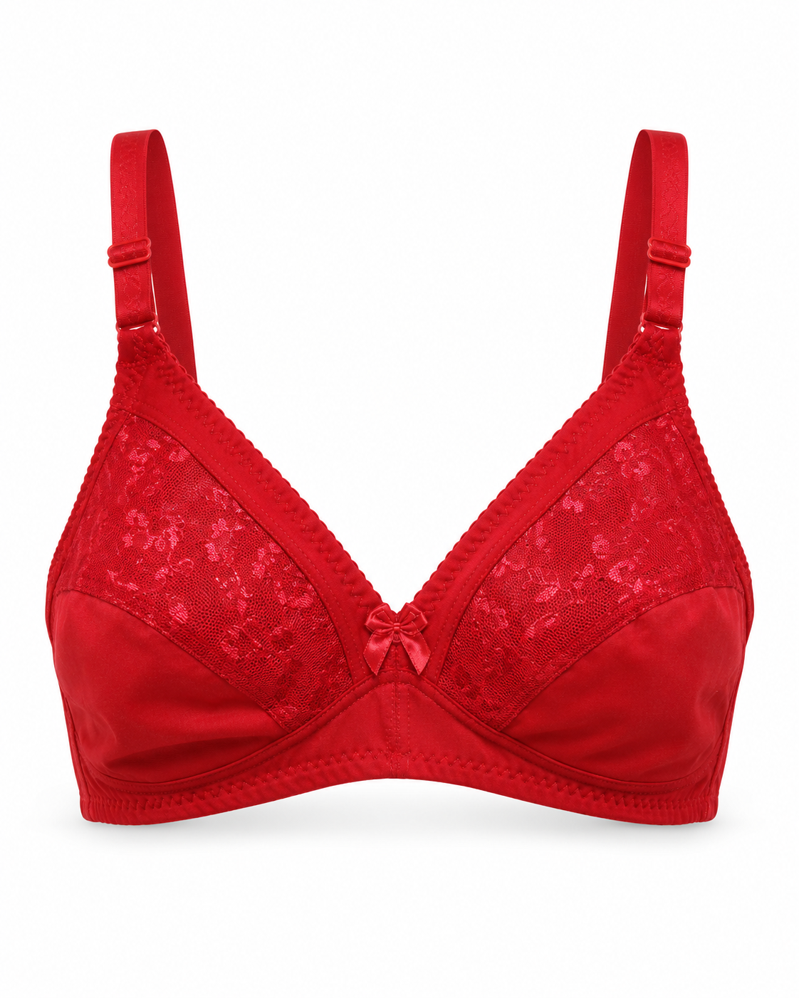 Lace Full Coverage Cotton Net Bra – Vellure (view 3)