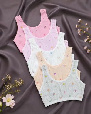 Flower Printed Teenage Girls Students Bra – Kids Underwear (10 to 14 Years) – Vellure (view 11)