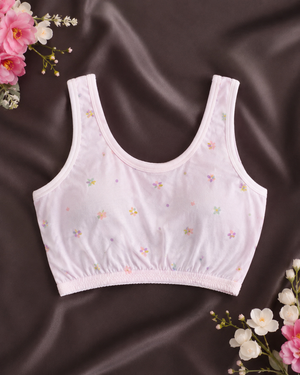 Flower Printed Teenage Girls Students Bra – Kids Underwear (10 to 14 Years) – Vellure (view 6)