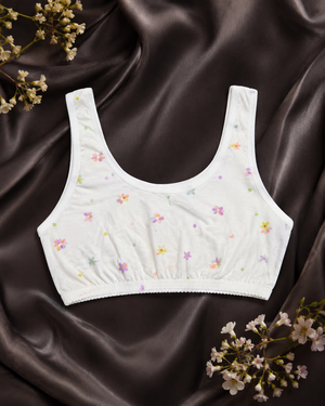 Flower Printed Teenage Girls Students Bra – Kids Underwear (10 to 14 Years) – Vellure (view 7)