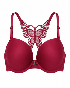 Butterfly Lace Padded Push-Up Bra & Panty Set – Vellure