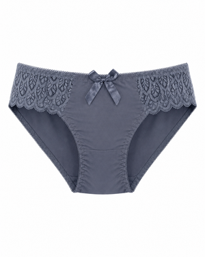 Scalloped Lace Underwire Bra & Panty Set – Vellure (view 6)