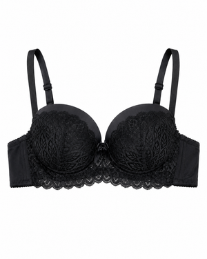 Scalloped Lace Underwire Bra & Panty Set – Vellure (view 7)