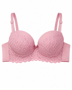 Scalloped Lace Underwire Bra & Panty Set – Vellure (view 3)