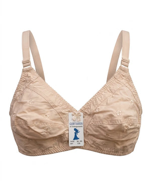 Cotton Bra with Flowers in Skin – Vellure