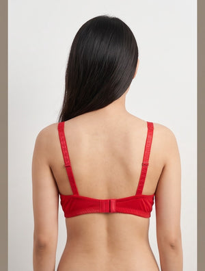 Lace Full Coverage Cotton Net Bra – Vellure (view 6)