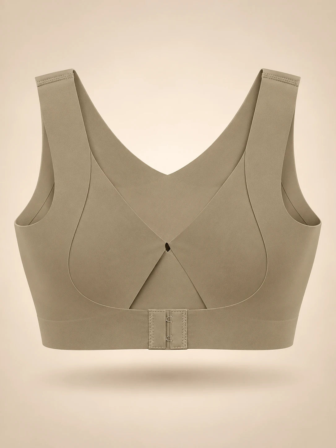 Posture support bra showing the crossed back support panel