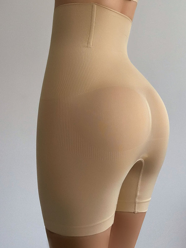 Seamless high-waist shaper shorts, back view